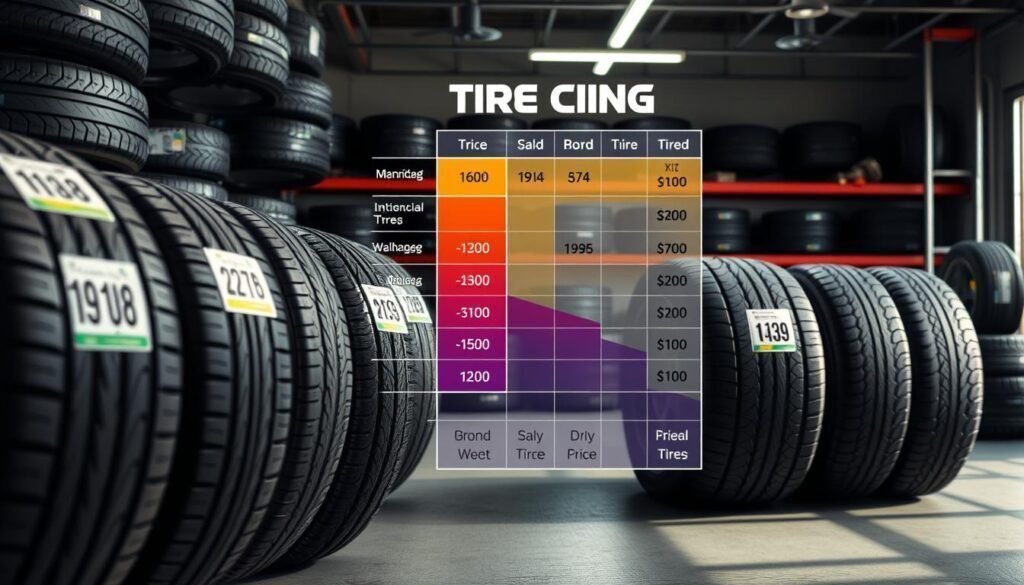 Tire pricing comparison