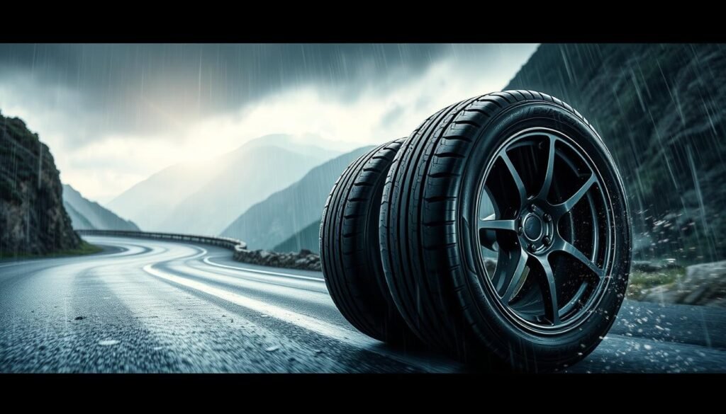 Dunlop tires showcasing performance in various conditions.